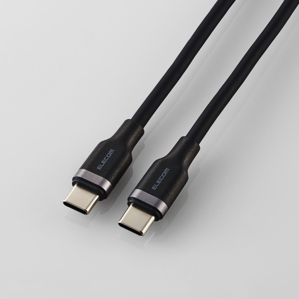 エレコム USB Type-C ケーブル(100W PD・シリコン素材・1m)